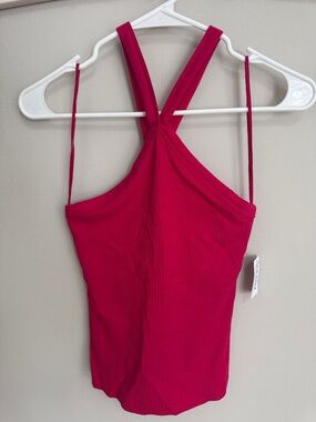 Old Navy Women's Ribbed Tank Top in Bright Pink